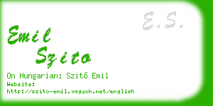 emil szito business card