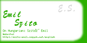 emil szito business card